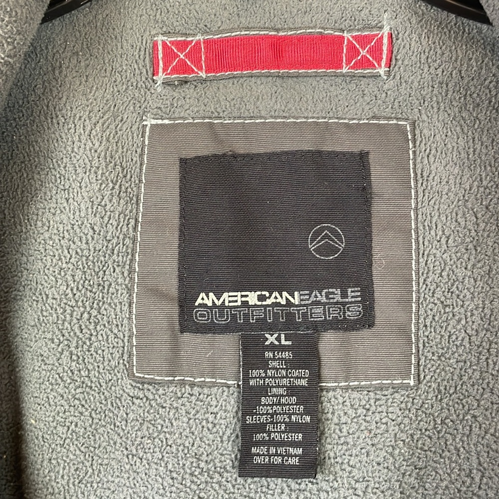 American Eagle Men's Gray Hooded Ski Jacket w/Lots of Zipper Pockets - Size XL - Picture 15 of 17